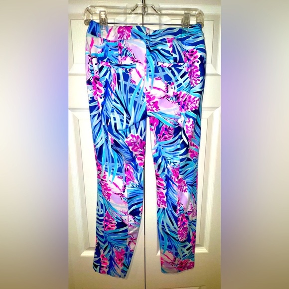 Lilly Pulitzer Kelly Knit Skinny Ankle Pants Mr Peacock Tweethearts SIZE 0 EUC - Picture 10 of 11